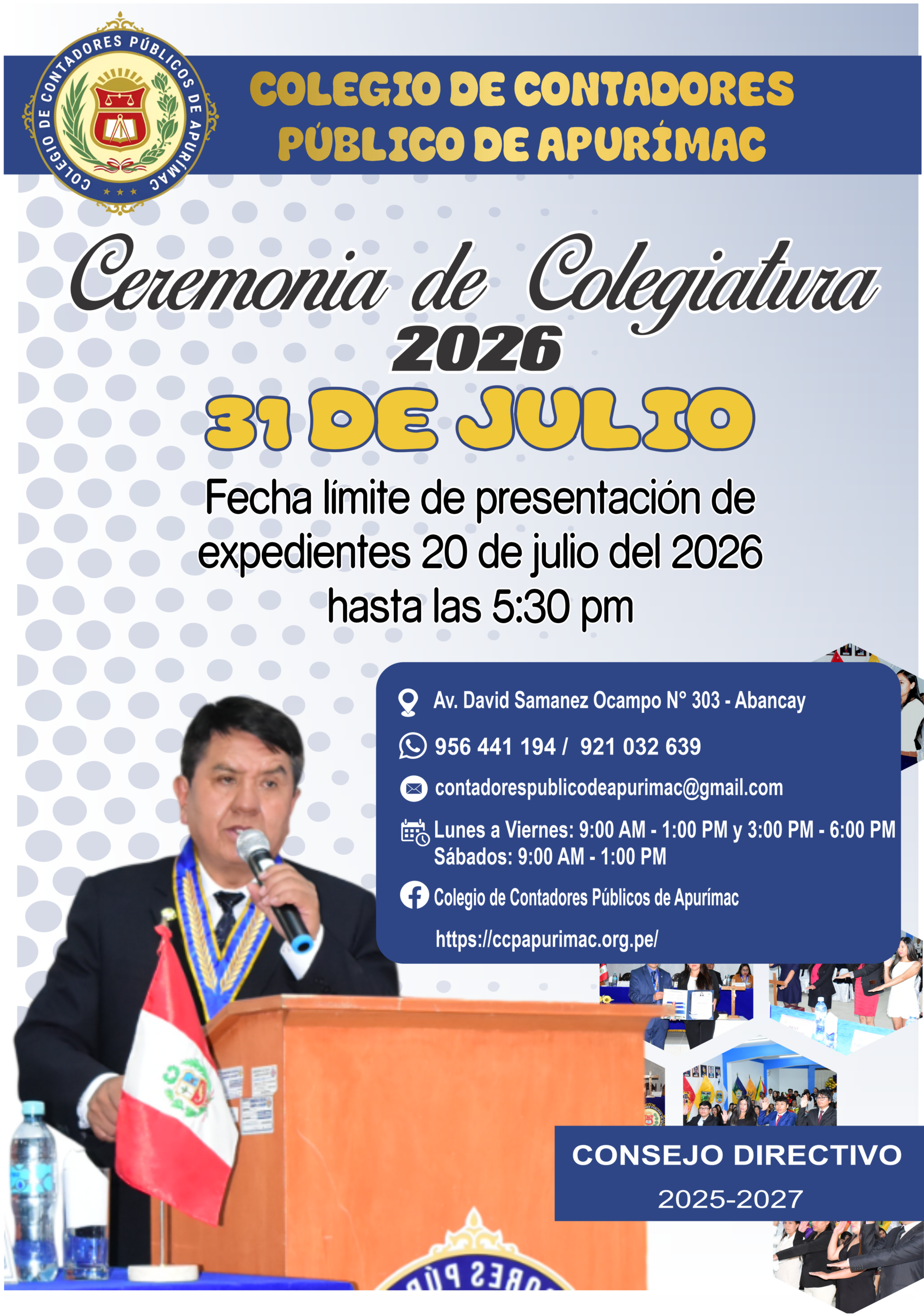 CEREMONIA DECOLEGIATURA 2026 - JULIO