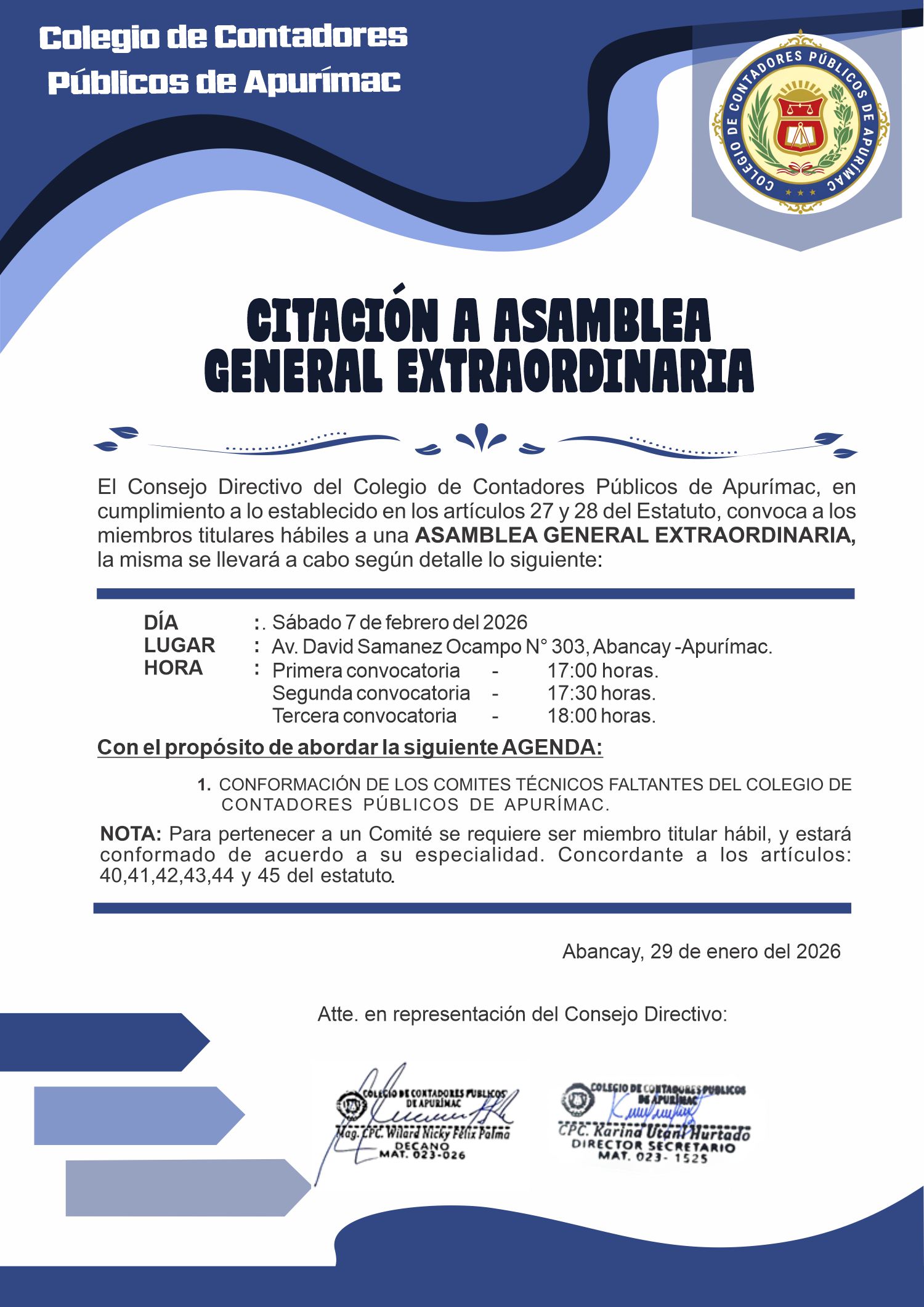 CITACIÓN A ASAMBLEA GENERAL EXTRAORDINARIA.